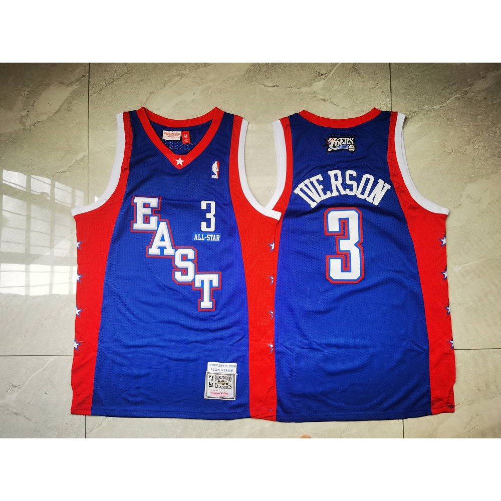 Camiseta Allen Iverson #3 All Star 2004 Azul Camiseta Allen Iverson #3 All Star 2004 Azul