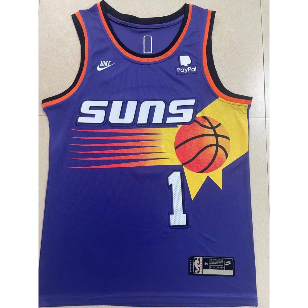 Camiseta Devin Booker #1 Phoenix Suns Púrpura Classic Edition Camiseta Devin Booker #1 Phoenix Suns Púrpura Classic Edition