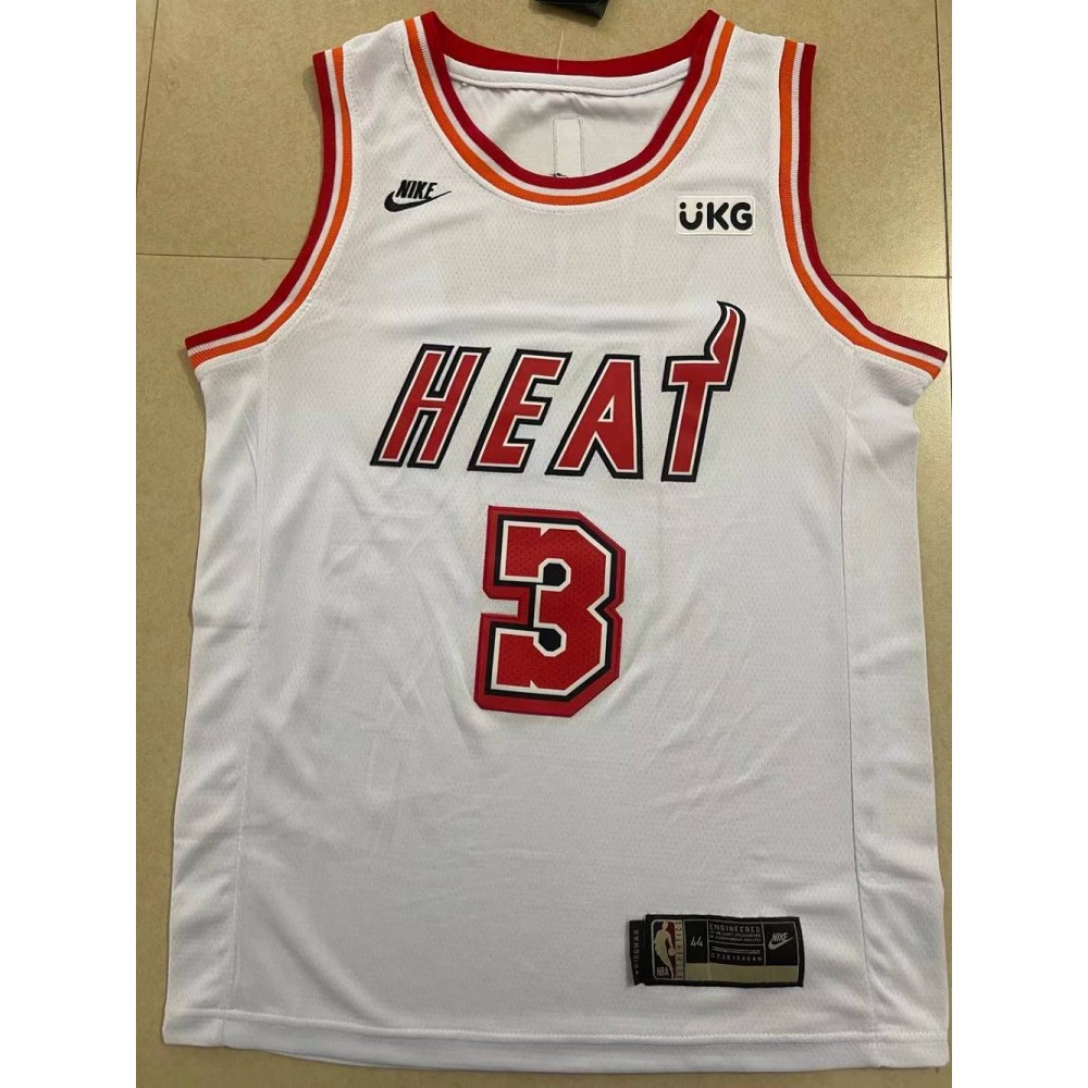 Camiseta Dwyane Wade #3 Miami Heat 2022 Blanco Fan Edition Camiseta Dwyane Wade #3 Miami Heat 2022 Blanco Fan Edition