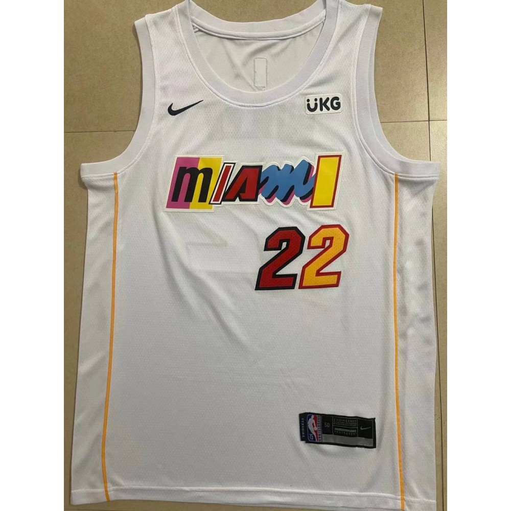 Camiseta Jimmy Butler #22 Miami Heat 2022 Blanco Fan Edition Camiseta Jimmy Butler #22 Miami Heat 2022 Blanco Fan Edition