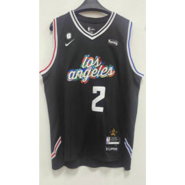 Camiseta Kawhi Leonard #2 Los Angeles Clippers 2023 Negro City Edition