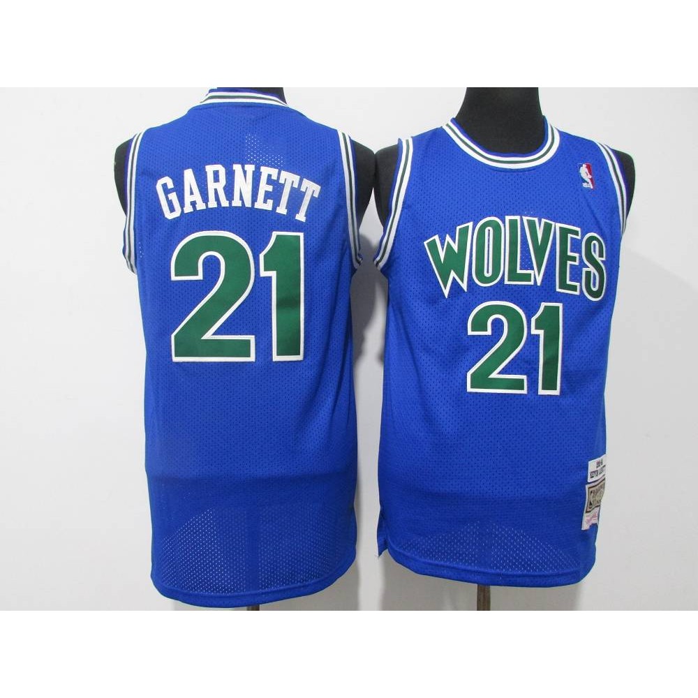 Camiseta Kevin Garnett #21 Minnesota Timberwolves Azul