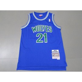 Camiseta Kevin Garnett #21 Minnesota Timberwolves Azul