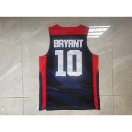 Camiseta Kobe Bryant #10 Dream Team Azul Negro