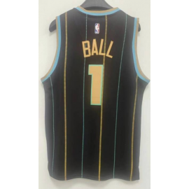 Camiseta LaMelo Ball #1 Charlotte Hornets 2023 Negro City Edition Camiseta LaMelo Ball #1 Charlotte Hornets 2023 Negro City Edition