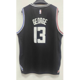 Camiseta Paul George #13 Los Angeles Clippers 2023 Negro City Edition Camiseta Paul George #13 Los Angeles Clippers 2023 Negro City Edition