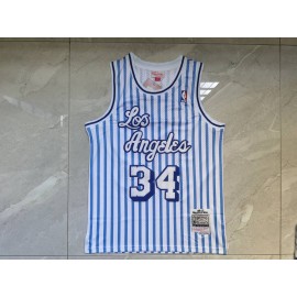 Camiseta Shaquille O'Neal #34 Los Angeles Lakers Blanco/Azul