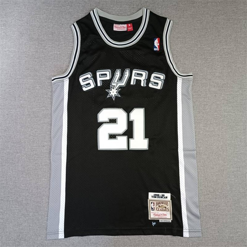 Camiseta Tim Duncan #21 San Antonio Spurs Negro