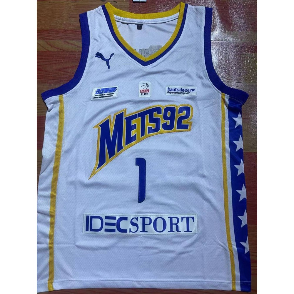 Camiseta Victor Wembanyama #1 Metropolis 92 Blanco