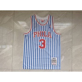 Camiseta Allen Iverson #3 Philadelphia 76ers Azul/Blanco Classic Edition Camiseta Allen Iverson #3 Philadelphia 76ers Azul/Blanco Classic Edition