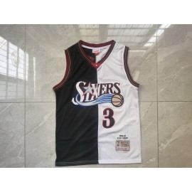 Camiseta Allen Iverson #3 Philadelphia 76ers Negro/Blanco Camiseta Allen Iverson #3 Philadelphia 76ers Negro/Blanco