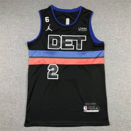 Camiseta Cade Cunningham #2 Detroit Pistons Negro Statement Edition