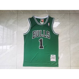 Camiseta Derrick Rose #1 Chicago Bulls Verde