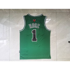 Camiseta Derrick Rose #1 Chicago Bulls Verde Camiseta Derrick Rose #1 Chicago Bulls Verde