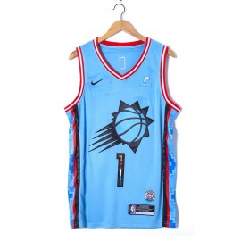 Camiseta Devin Booker #1 Phoenix Suns 2023 Azul City Edition
