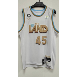 Camiseta Donovan Mitchell #45 Cleveland Cavaliers 2023 Blanco City Edition