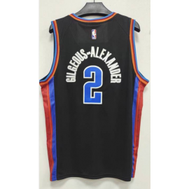 Camiseta Shai Gilgeous-Alexander #2 Oklahoma City Thunder 2023 Negro City Edition