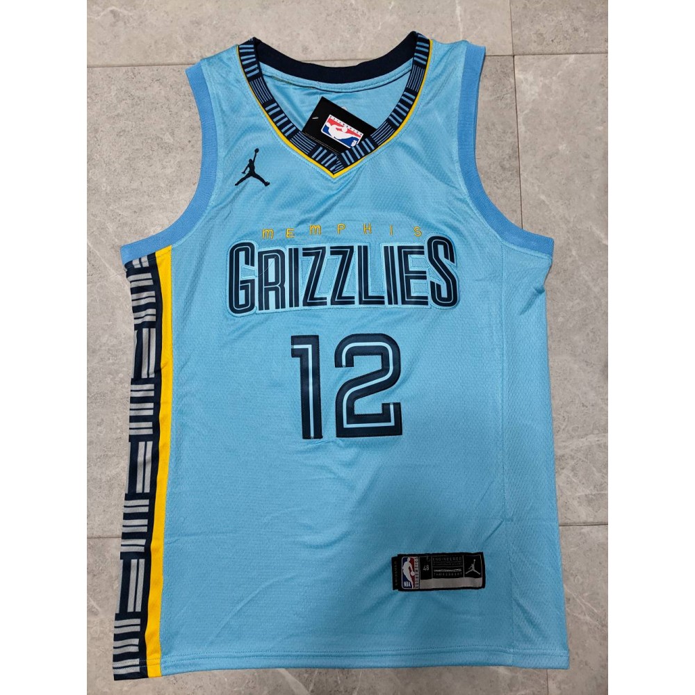 Camiseta Ja Morant #12 Memphis Grizzlies 22/23 Azul Camiseta Ja Morant #12 Memphis Grizzlies 22/23 Azul