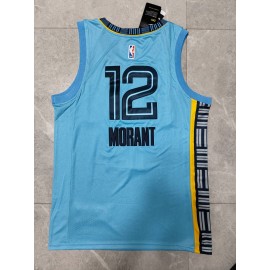 Camiseta Ja Morant #12 Memphis Grizzlies 22/23 Azul Camiseta Ja Morant #12 Memphis Grizzlies 22/23 Azul