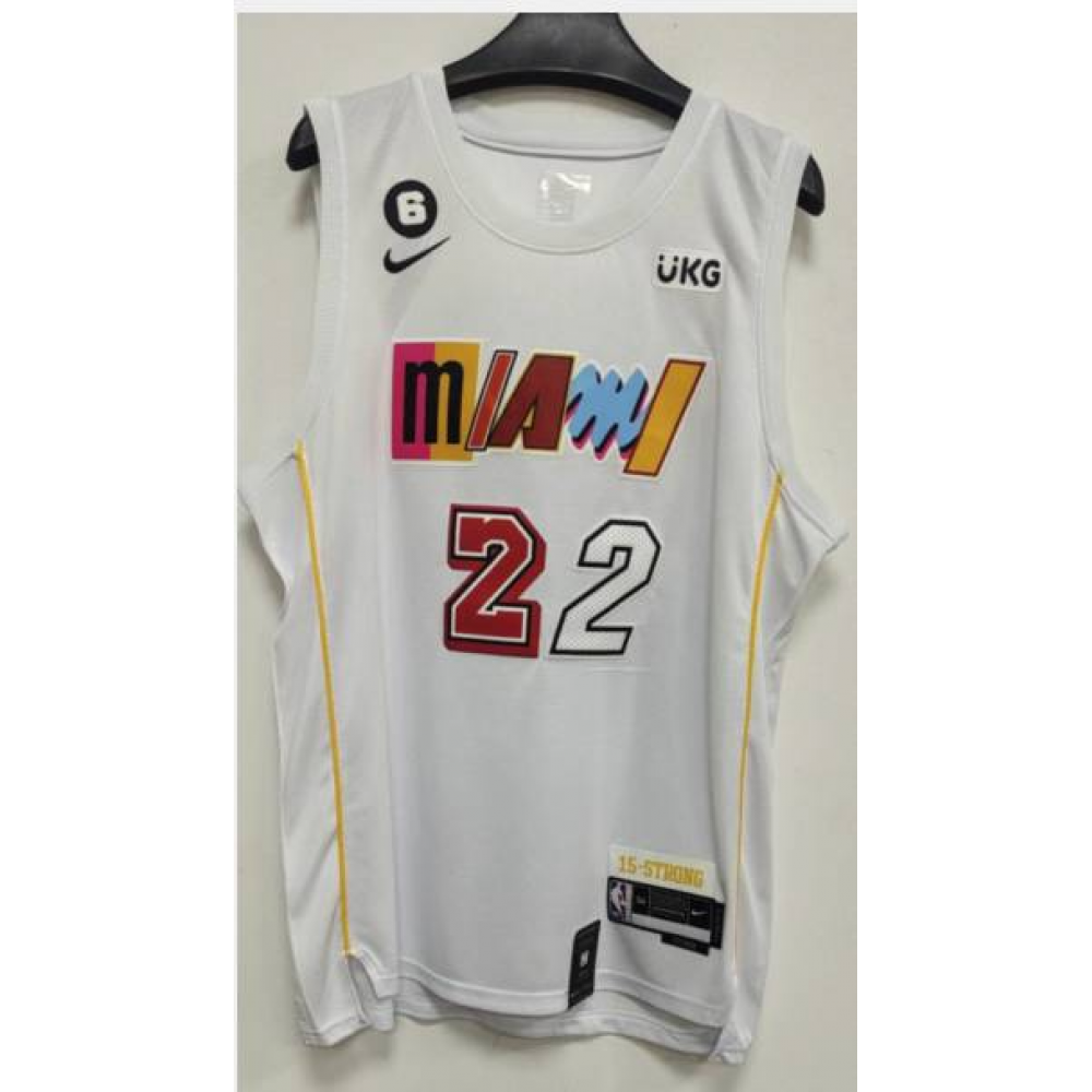 Camiseta Jimmy Butler #22 Miami Heat 2023 Blanco City Edition Camiseta Jimmy Butler #22 Miami Heat 2023 Blanco City Edition