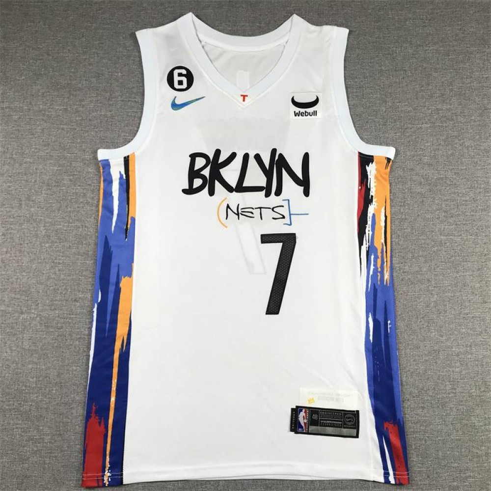 Kevin Durant #7 Brooklyn Nets 2023 Blanco City ⋆ MiCamisetaNBA