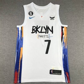 Camiseta Kevin Durant #7 Brooklyn Nets 2023 Blanco City Edition