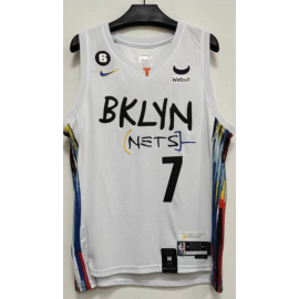 Camiseta Kevin Durant #7 Brooklyn Nets 2023 Blanco City Edition