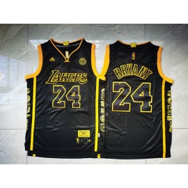 Camiseta Kobe Bryant #24 Los Angeles Lakers Negro Retirada Edition