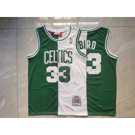 Camiseta Larry Bird #33 Chicago Bulls Blanco/Verde