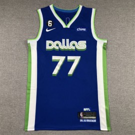 Camiseta Luka Doncic #77 Dallas Mavericks 2023 Azul City Edition