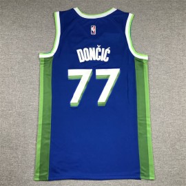 Camiseta Luka Doncic #77 Dallas Mavericks 2023 Azul City Edition Camiseta Luka Doncic #77 Dallas Mavericks 2023 Azul City Edition