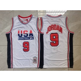 Camiseta Michael Jordan #9 USA Dream Team Blanco