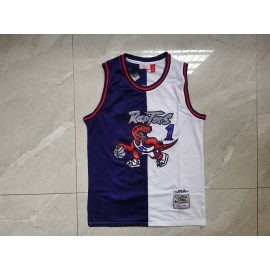 Camiseta Tracy McGrady #1 Toronto Raptors Púrpura/Blanco