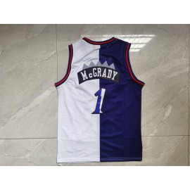 Camiseta Tracy McGrady #1 Toronto Raptors Púrpura/Blanco