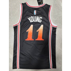 Camiseta Trae Young #11 Atlanta Hawks 22/23 Negro City Edition Camiseta Trae Young #11 Atlanta Hawks 22/23 Negro City Edition