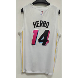 Camiseta Tyler Herro #14 Miami Heat 2023 Blanco City Edition Camiseta Tyler Herro #14 Miami Heat 2023 Blanco City Edition