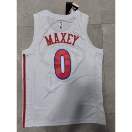 Camiseta Tyrese Maxey #0 Philadelphia 76ers 22/23 Blanco Camiseta Tyrese Maxey #0 Philadelphia 76ers 22/23 Blanco