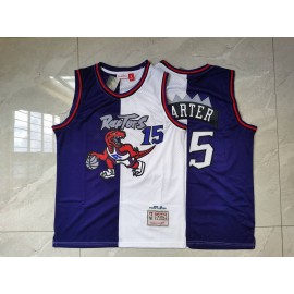 Camiseta Vince Carter #15 Toronto Raptors Púrpura/Blanco