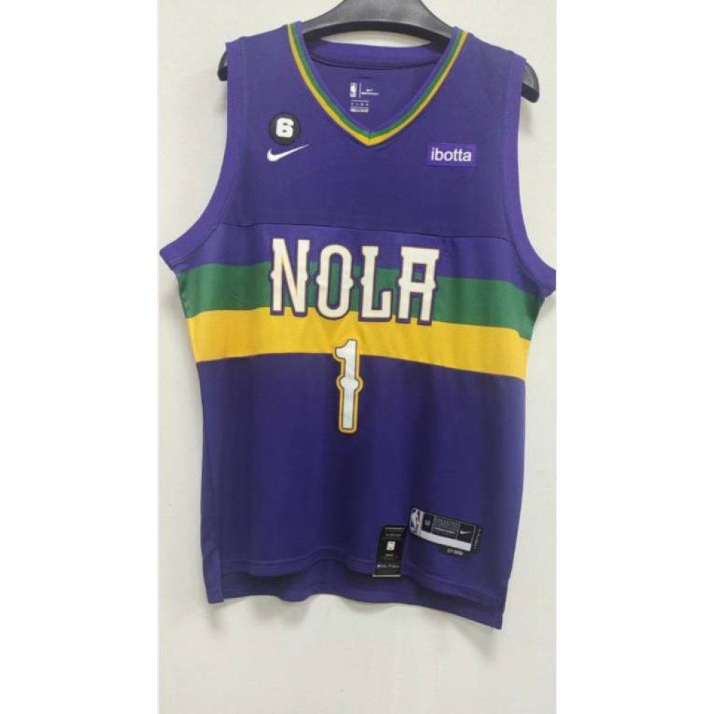 Camiseta Zion Williamson #1 New Orleans Pelicans 2023 City Edition Camiseta Zion Williamson #1 New Orleans Pelicans 2023 City Edition
