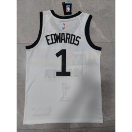 Camiseta Anthony Edwards #1 Minnesota Timberwolves 22/23 Blanco Camiseta Anthony Edwards #1 Minnesota Timberwolves 22/23 Blanco