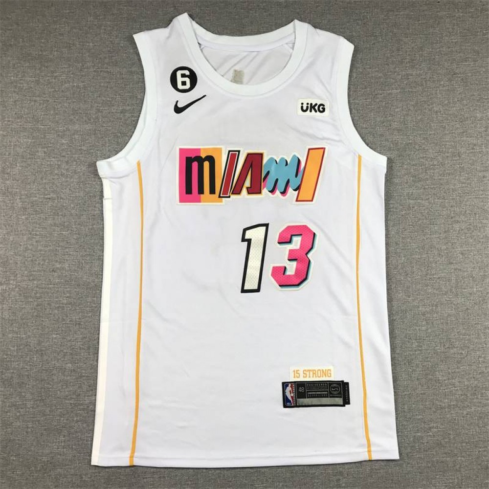Camiseta Bam Adebayo #13 Miami Heat 2023 Blanco City Edition Camiseta Bam Adebayo #13 Miami Heat 2023 Blanco City Edition