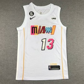 Camiseta Bam Adebayo #13 Miami Heat 2023 Blanco City Edition