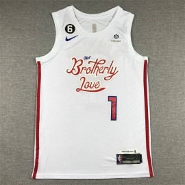 Camiseta James Harden #1 Philadelphia 76ers 2023 Blanco City Edition