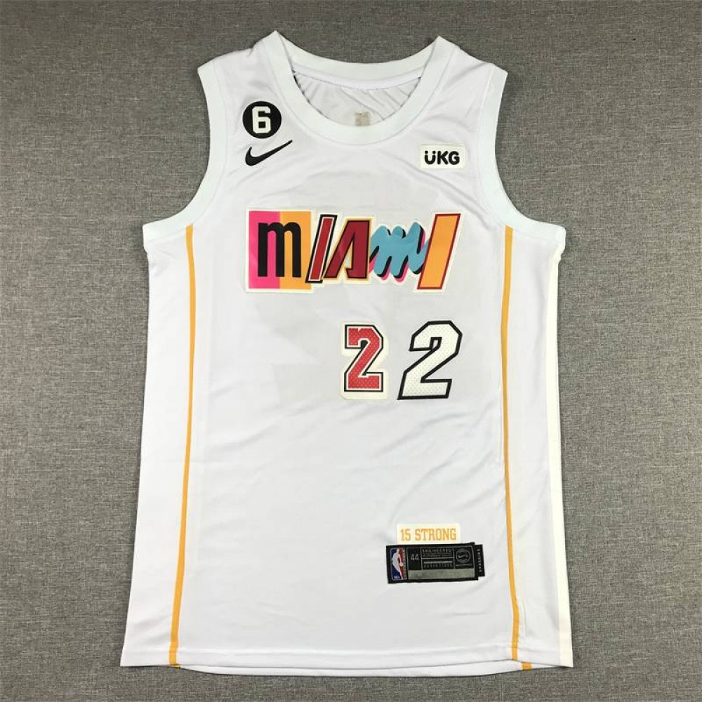 Camiseta Jimmy Butler #22 Miami Heat 2023 Blanco City Edition Camiseta Jimmy Butler #22 Miami Heat 2023 Blanco City Edition