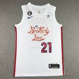 Camiseta Joel Embiid #21 Philadelphia 76ers 2023 Blanco City Edition