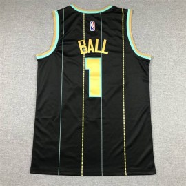 Camiseta LaMelo Ball #1 Charlotte Hornets 2023 Negro City Edition Camiseta LaMelo Ball #1 Charlotte Hornets 2023 Negro City Edition