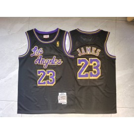 Camiseta Lebron James #23 Los Angeles Lakers 2023 Negro Latin Edition