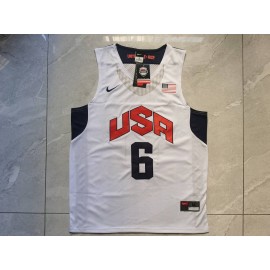 Camiseta Lebron James #6 Dream Team Blanco Camiseta Lebron James #6 Dream Team Blanco