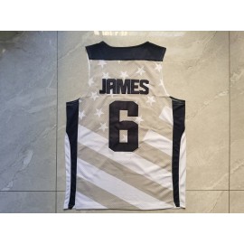 Camiseta Lebron James #6 Dream Team Blanco Camiseta Lebron James #6 Dream Team Blanco