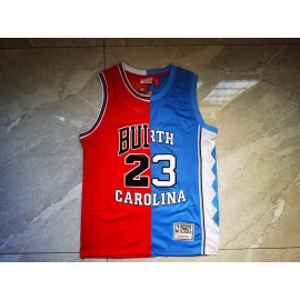 Camiseta Michael Jordan #23 Chicago Bulls & North Carolina Tar Heels Rojo/Azul